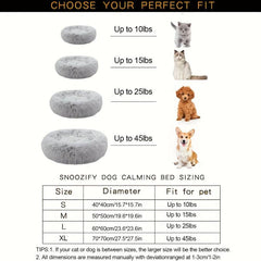 Cozy Donut Bed for Cats & Dogs - Deep Sleep & Calming Rest