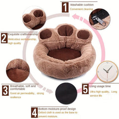 Bear Paw Shape Dog Cushion Bed Warm Small Pet Bed