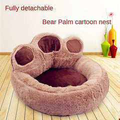 Bear Paw Shape Dog Cushion Bed Warm Small Pet Bed