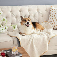 Waterproof Dog Blanket Reversible Throw Cat Blankets Bed Couch Sofa Protector