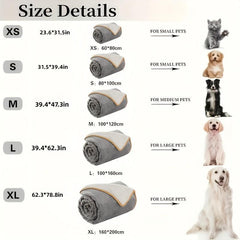 Waterproof Dog Blanket Reversible Throw Cat Blankets Bed Couch Sofa Protector