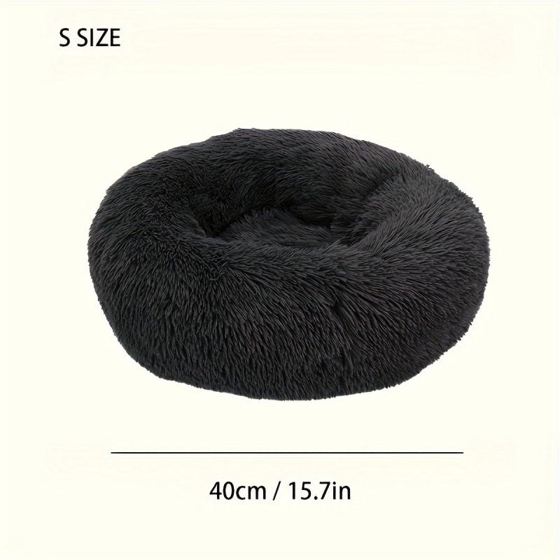 Plush Round Dog Bed Washable Plush Dog Cushion Warm Comfortable Pet Bed