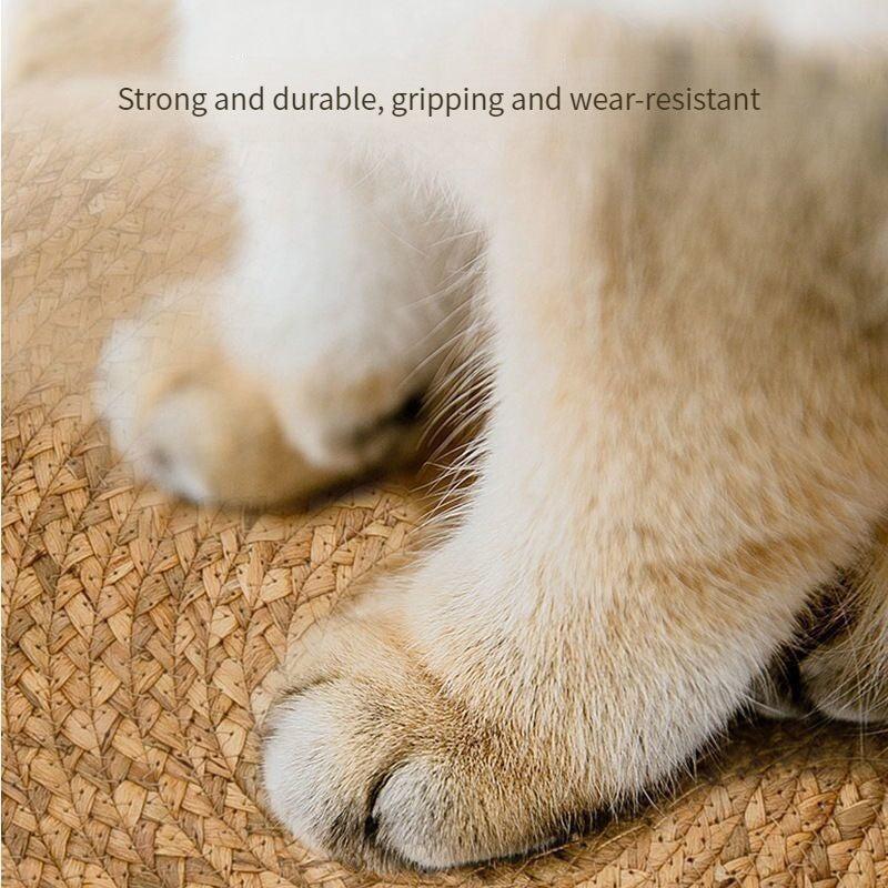 Woven Rattan Rope Cat Bed Semi Enclosed Cat Nest