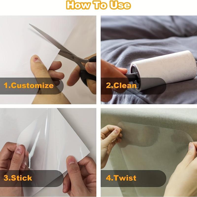 5pcs Cat Furniture Protector Tape Double Sided Scratch Deterrent for Couch Sofa