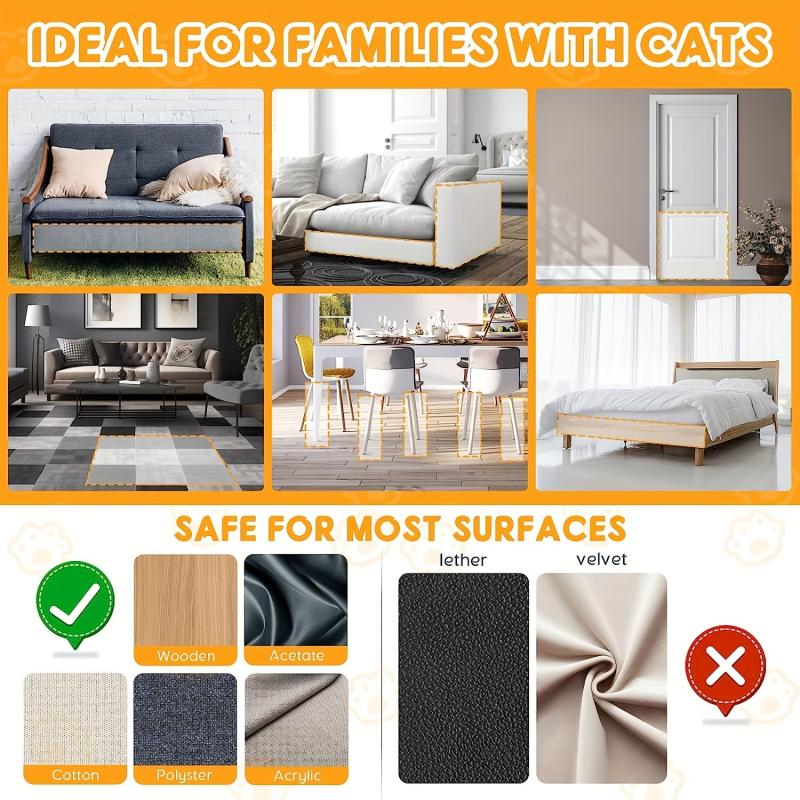5pcs Cat Scratch Furniture Protectors For Sofa Doors