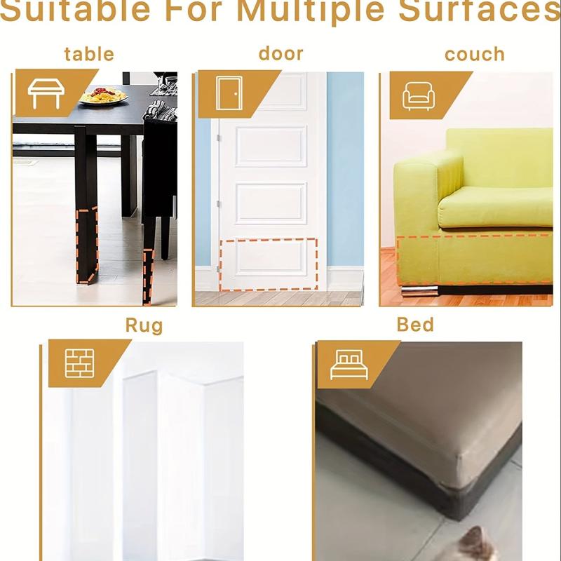 5pcs Cat Scratch Protector Clear Self Adhesive Furniture Protectors