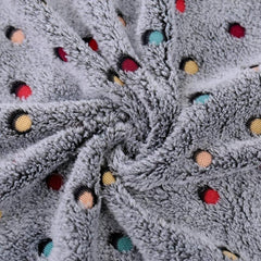 Soft Fleece Dot Print Pet Blanket Warm Blanket Sleep Mat Washable Cat Blanket