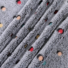 Soft Fleece Dot Print Pet Blanket Warm Blanket Sleep Mat Washable Cat Blanket