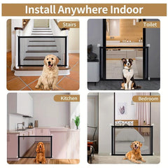 Dog Mesh Gate Portable Safety Fence Indoors