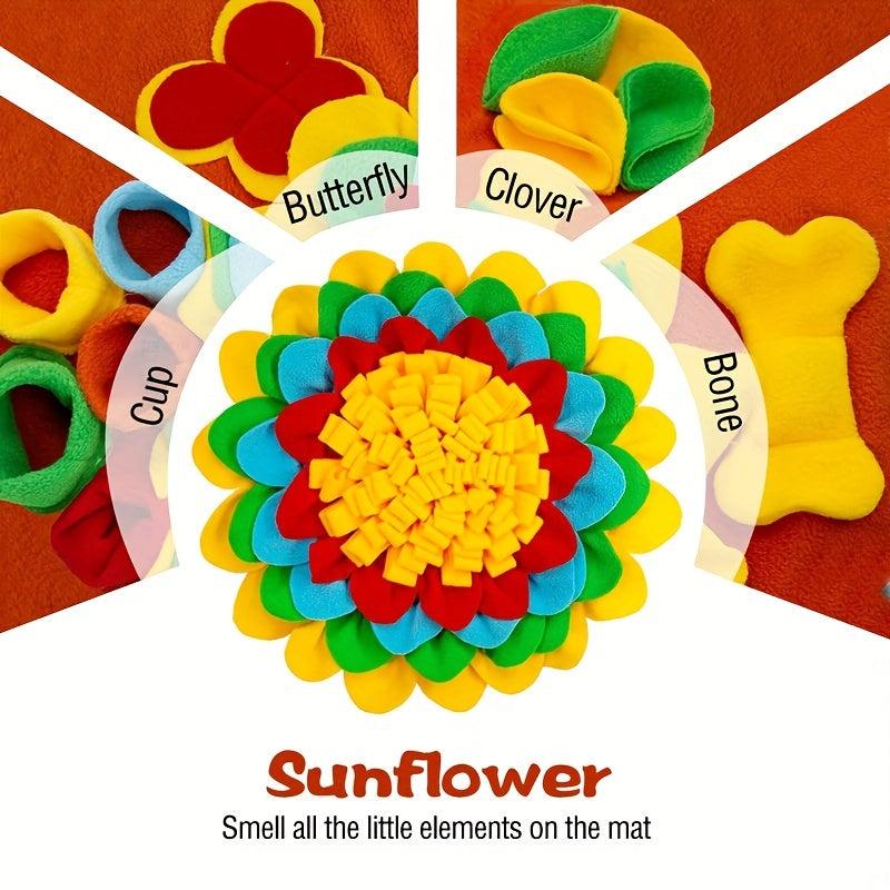 Colorful Flowers Bones Snuffle Mat for Dogs