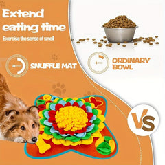 Colorful Flowers Bones Snuffle Mat for Dogs