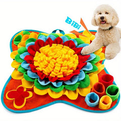 Colorful Flowers Bones Snuffle Mat for Dogs