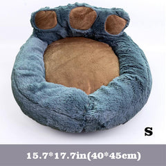 Comfort Soft Plush Dog & Cat Bed with Removable Cushion