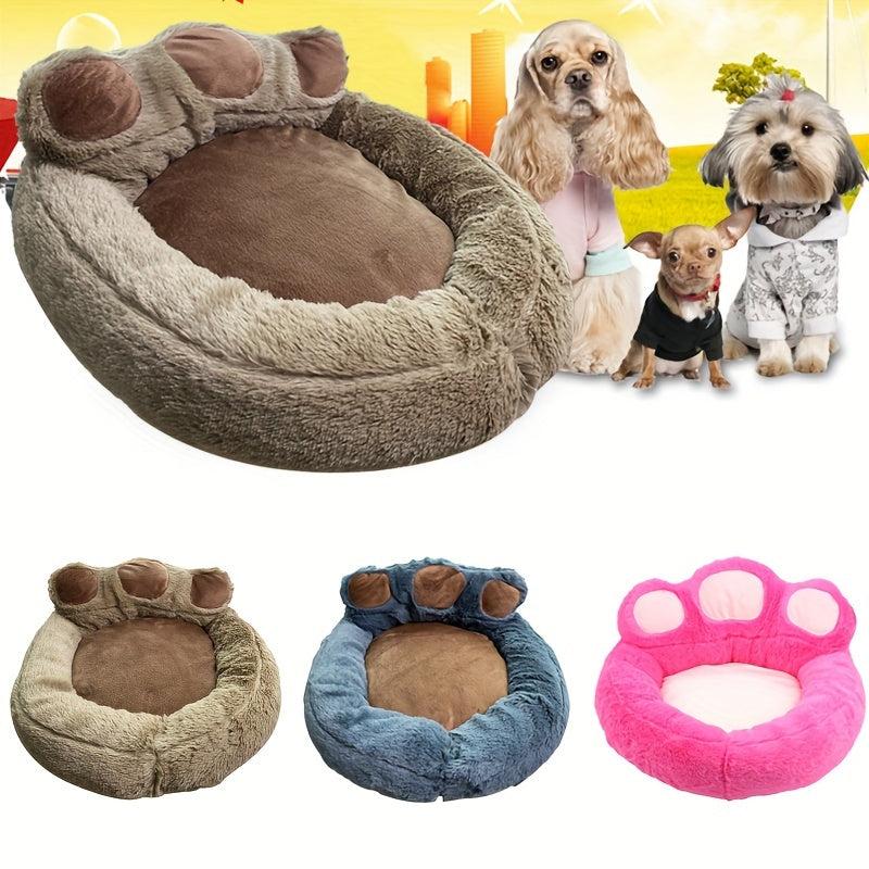 Comfort Soft Plush Dog & Cat Bed with Removable Cushion