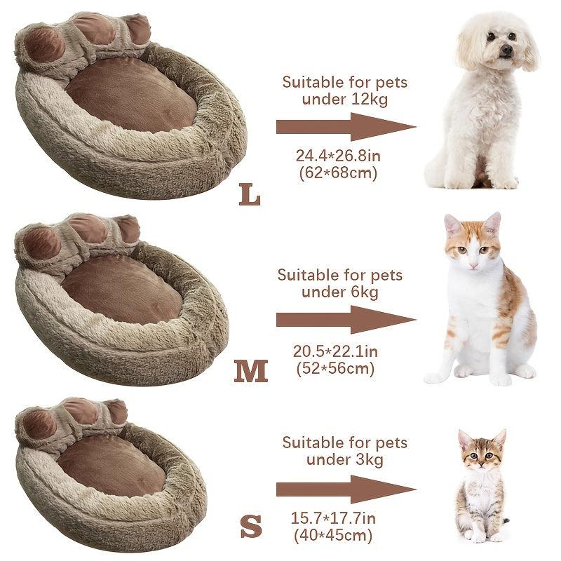 Comfort Soft Plush Dog & Cat Bed with Removable Cushion