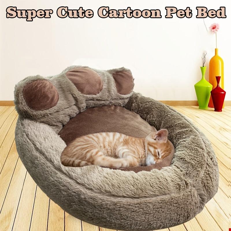 Comfort Soft Plush Dog & Cat Bed with Removable Cushion
