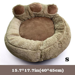 Comfort Soft Plush Dog & Cat Bed with Removable Cushion