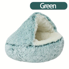 Soft Round Cat Nest Bed Warm Soft Cat Cushion