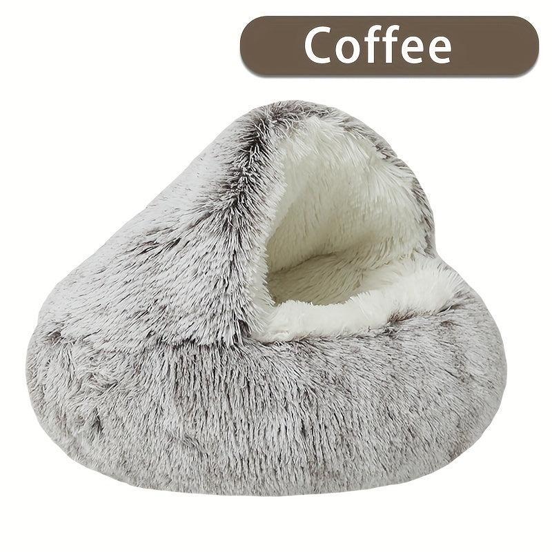 Soft Round Cat Nest Bed Warm Soft Cat Cushion