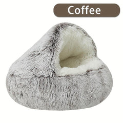 Soft Round Cat Nest Bed Warm Soft Cat Cushion