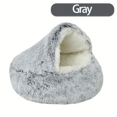 Soft Round Cat Nest Bed Warm Soft Cat Cushion
