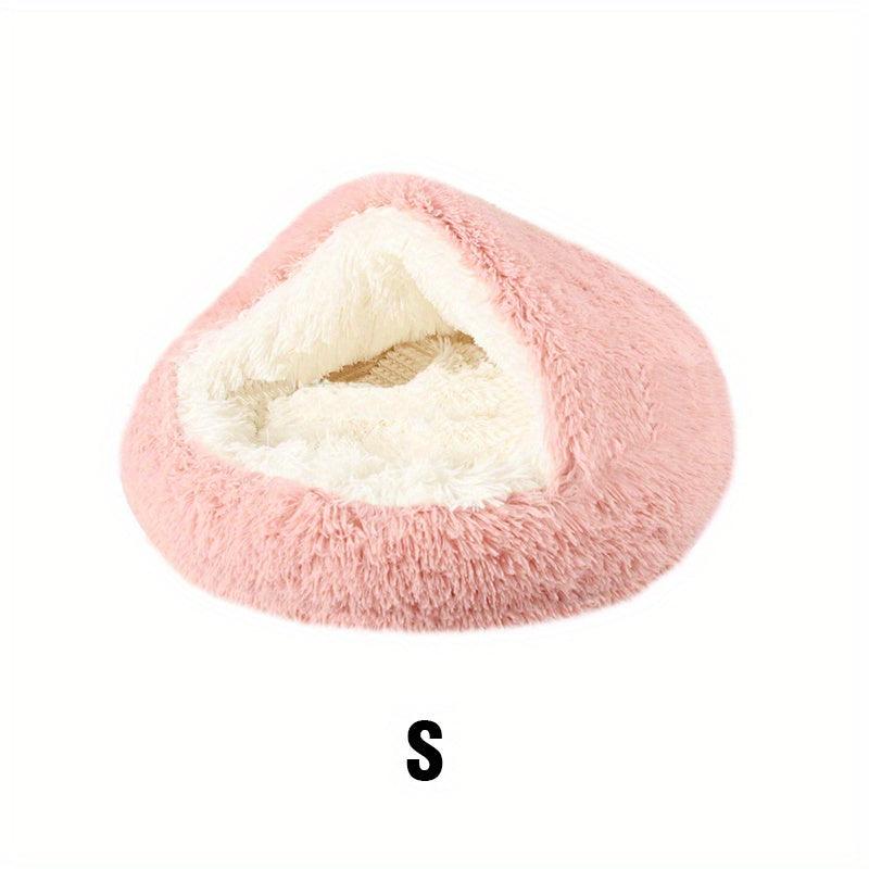 Round Fluffy Cat Bed Cat Cave Cat Tent Self Warming Indoor Cat Sleeping Bed