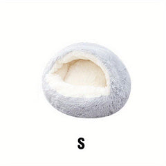 Round Fluffy Cat Bed Cat Cave Cat Tent Self Warming Indoor Cat Sleeping Bed