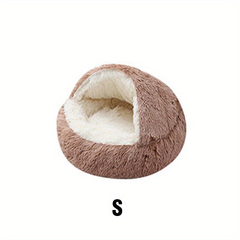 Round Fluffy Cat Bed Cat Cave Cat Tent Self Warming Indoor Cat Sleeping Bed