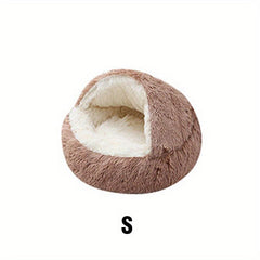Round Fluffy Cat Bed Cat Cave Cat Tent Self Warming Indoor Cat Sleeping Bed