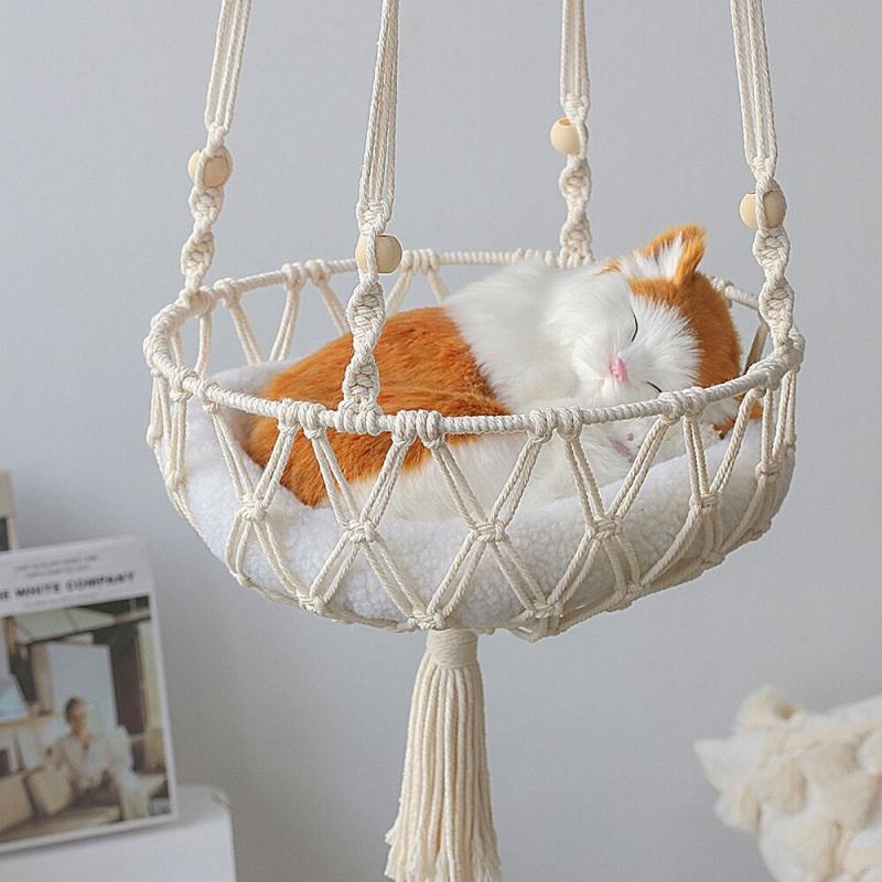 Bohemia Cat Hammock Wall Cat Nest Handwoven Cat Window Perch