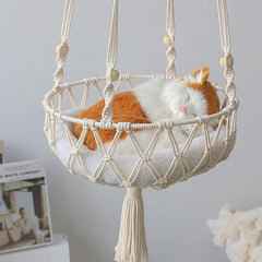 Bohemia Cat Hammock Wall Cat Nest Handwoven Cat Window Perch