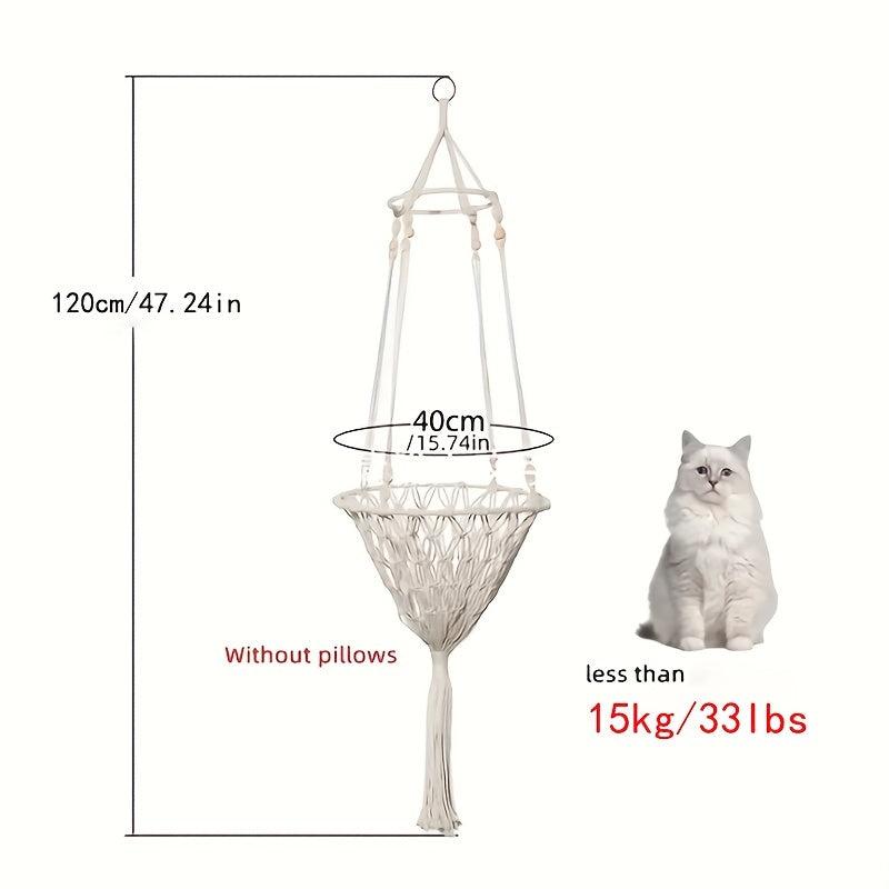 Bohemia Cat Hammock Wall Cat Nest Handwoven Cat Window Perch