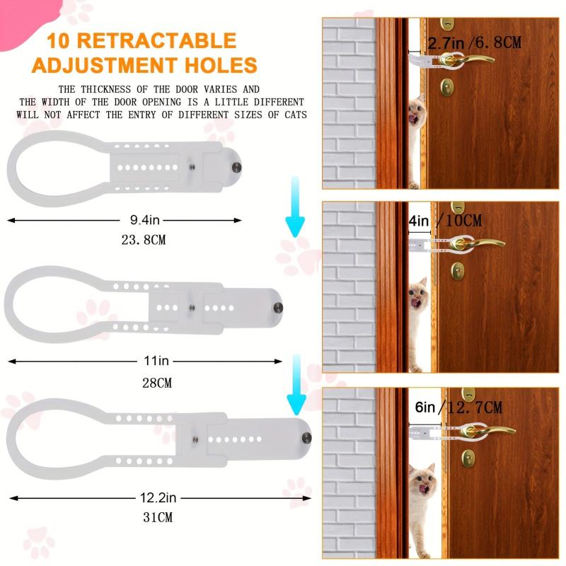 Adjustable Pet Door Latch with Retractable Nails