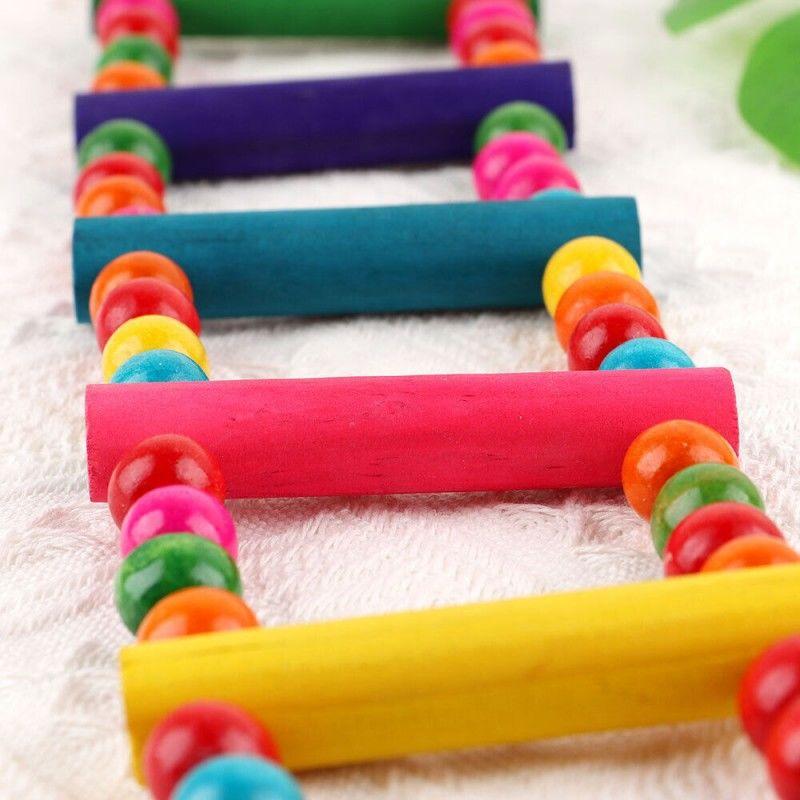 Bird Ladder & Swing Set Chewing Toys for Budgies Cockatiels Other Birds
