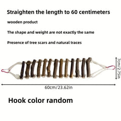 Interactive Wooden Rope Ladder for Birds