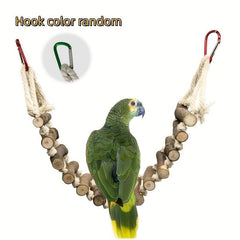 Interactive Wooden Rope Ladder for Birds