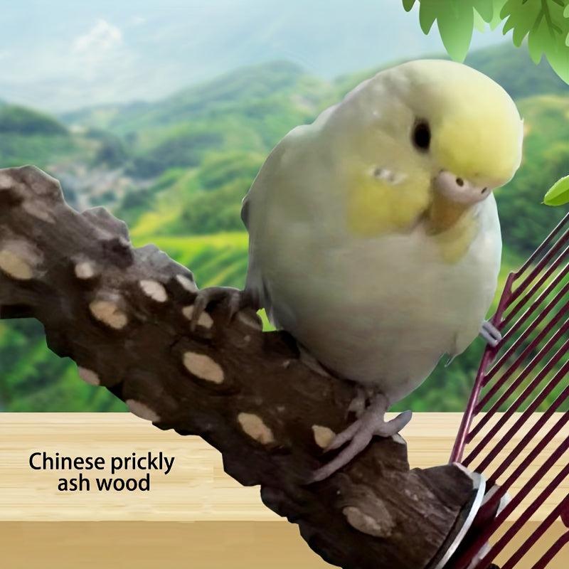 Pepper Wood Bird Station Pole Chewing Toy Cage Accessory