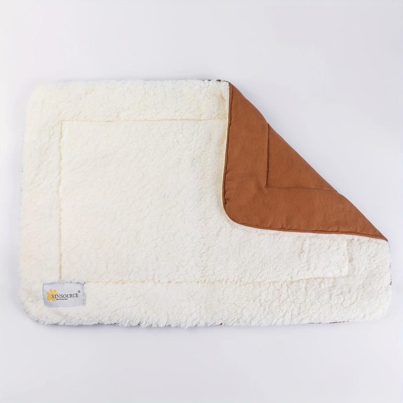 Soft Plush Dog Cage Mat Self-heating Double Sided Dog Blanket
