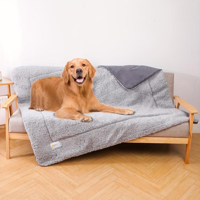 Soft Plush Dog Cage Mat Self-heating Double Sided Dog Blanket