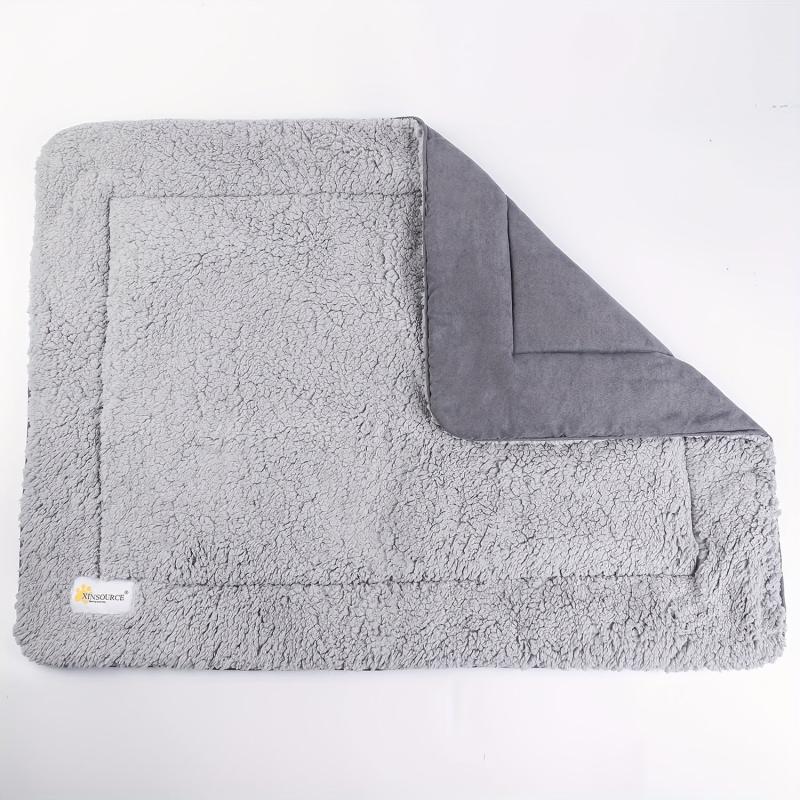 Soft Plush Dog Cage Mat Self-heating Double Sided Dog Blanket