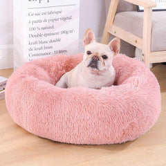 Cozy Plush Dog Bed - Warm Round Cushion Sofa for Indoor Pets