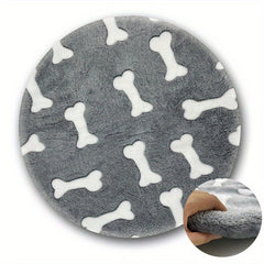 Cartoon Dog Pad Round Shape Warm Soft Sleeping