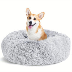 Soft Dog Bed Calming Donut Cuddler Cozy Pet Bed Cushion Washable Pet Nest