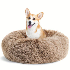 Soft Dog Bed Calming Donut Cuddler Cozy Pet Bed Cushion Washable Pet Nest