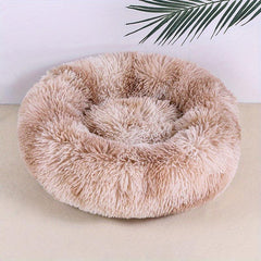 Colorful Fade Plush Pet Nest Mat Round Cat Nest