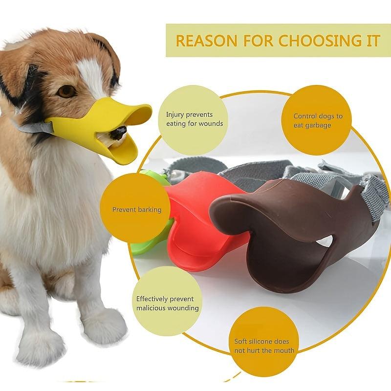 Silicone Dog Muzzle Anti Bite Duck Mask for Small Pets
