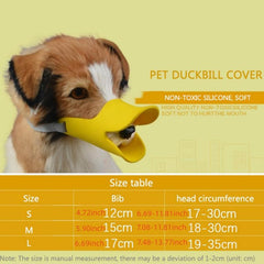 Silicone Dog Muzzle Anti Bite Duck Mask for Small Pets
