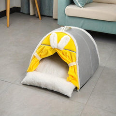 Portable Cat Nest Tent Winter Warm Semi-enclosed Bed