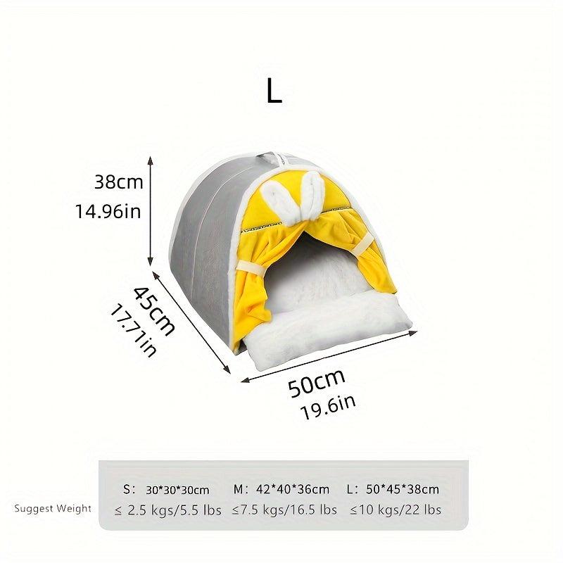 Portable Cat Nest Tent Winter Warm Semi-enclosed Bed