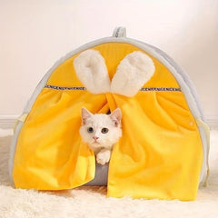 Portable Cat Nest Tent Winter Warm Semi-enclosed Bed